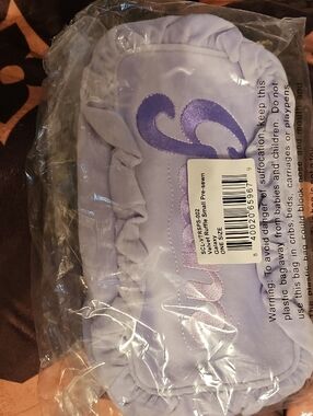 Stoney Clover Lane Lavender Purple Ruffle Cosmetic Pouch